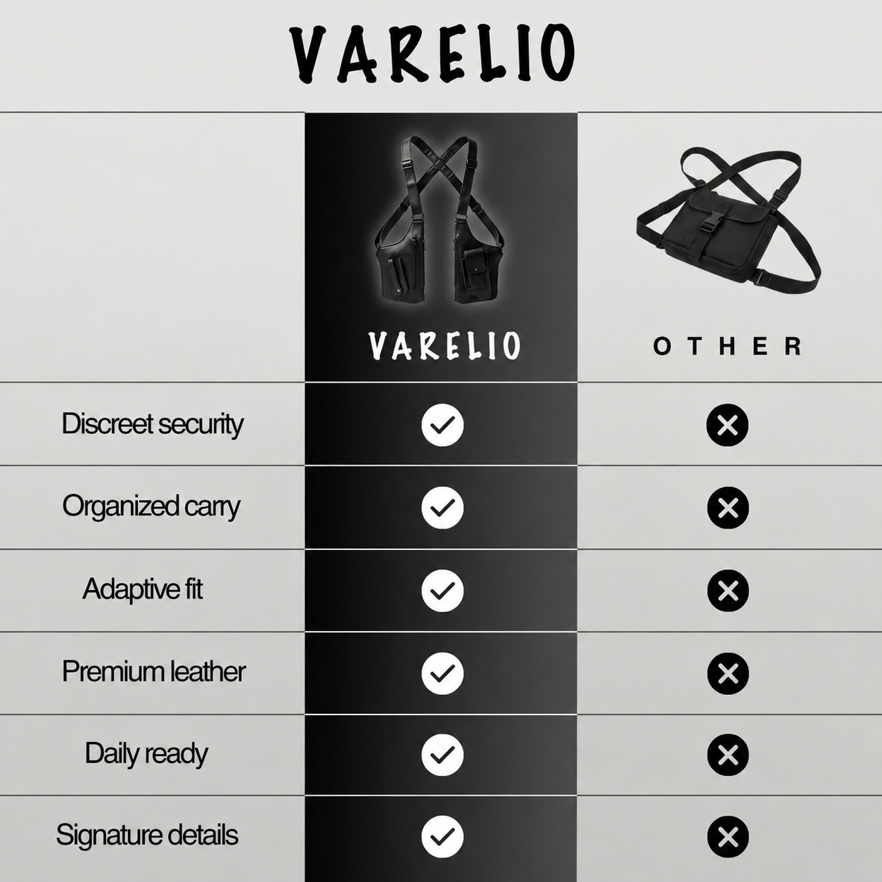 Varelio® Premium Leather Shoulder Bag